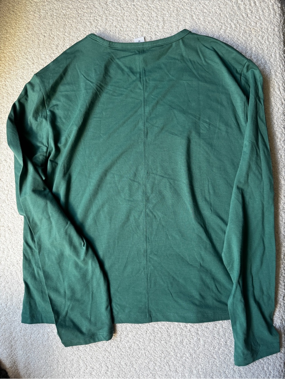 Athleta Long Sleeve Crew Top - Green - Picture 2 of 5